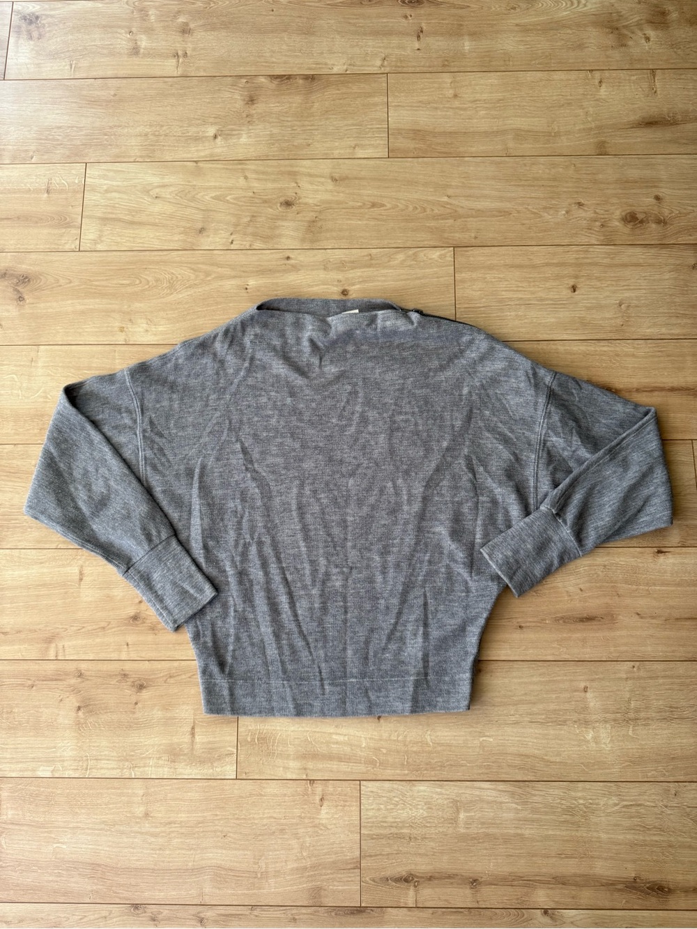 We The Free Gray Cowl Neck Pullover Zip Shoulder Sweatshirt Top Size S